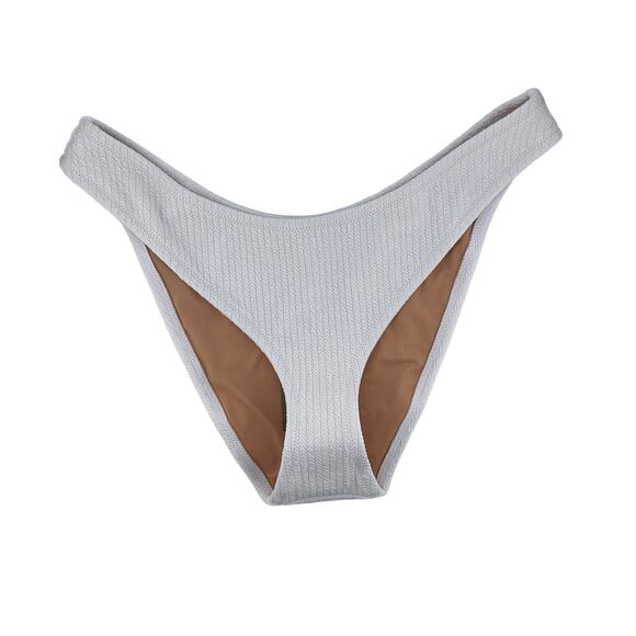 J. Crew Curved Waist Cheeky Bikini Bottom in White Size Medium NWT - Picture 1 of 3